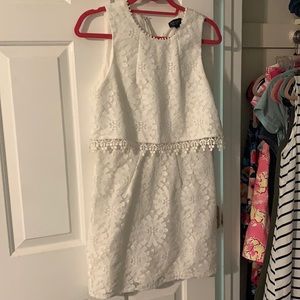 Topshop White lace dress